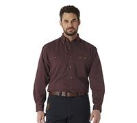 Wrangler Riggs Workwear Chemise de Travail à Manches Longues pour Homme, Couleur : Bordeaux, XL