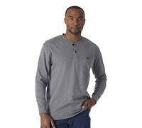 Wrangler Riggs Workwear Henley Chemise pour Homme, Gris Anthracite., XL