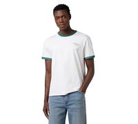 Wrangler Ringer Tee T-Shirt, Worn White, M Hommes