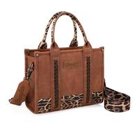 Wrangler Sac à main fourre-tout vintage pour femme avec poignée sur le dessus, Lepard-Guitar Strap M, Medium