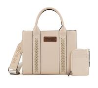 Wrangler Sac fourre-tout pour femme Western Sac à main et sac à main avec poignée sur le dessus avec porte-cartes, Beige classique, Medium