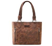 Wrangler Sac fourre-tout style western, vieilli, pour femme, plusieurs poches, grandes anses, Taille unique