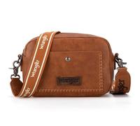 Wrangler Sacoche Bandoulière pour Femme avec Large Sangle, Marron, Taille Unique