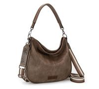 Wrangler - Sacs Hobo pour femme avec ruban en coton rayé avec bandoulière, kaki foncé, Medium