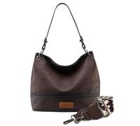 Wrangler Sacs Hobo pour femme en cuir végétalien avec poignée sur le dessus, café, Medium