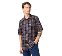 Wrangler SS 1 Pkt Shirt, Raw Umber Indigo, M Hommes