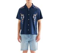 Wrangler SS W Resort Shirt, Bleu Marine Floral, XL Hommes