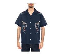 Wrangler - SS W Resort Shirt - Homme - Chemises - Bleu - Taille: S