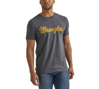 Wrangler T-shirt avec logo corde pour homme, Gris anthracite chiné, Taille L