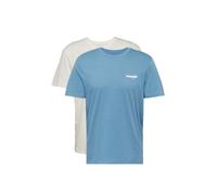 WRANGLER T-Shirt bleu fumé / blanc, Taille S