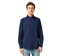 Wrangler T-Shirt Oxford pour Homme, Bleu Marine, L