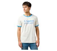 Wrangler T-Shirt Ringer, Blanc Vintage, M