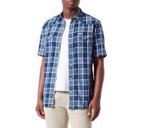 Wrangler T- Shirt SS Western, Bleu Clair Indigo, L Homme