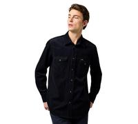 Wrangler Western Cord Shirt, Noir, L Hommes