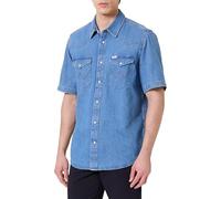 Wrangler SS Western Shirt, Mid Wash, L Hommes
