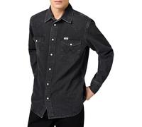 Wrangler Western Shirt, Rinse Black, S Hommes