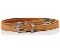 Wrangler Thin Western Belt Ceinture, Camel, 80 cm Femmes