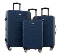 Wrangler Travelers Club Tahoe Lot de 3 valises à roulettes pivotantes Bleu Poséidon Bleu, Bleu Poséidon, Tahoe Lot de 3 valises pivotantes
