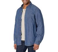 Wrangler Authentics Long Sleeve Sherpa Lined Flannel Shirt Jacket Chemise Homme, Indigo, XL, Indigo, XL
