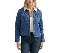 Wrangler Lined Jacket Veste doublée rétro Sherpa, Denim, S Femme