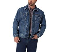 Wrangler Veste en jean pour homme - Coupe cowboy western non doublée, Délavé, Medium