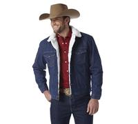 Wrangler Veste Western en jean pour homme, Denim/Sherpa, X-Large