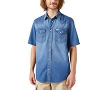 Wrangler Western Chemise Jeans Homme Garçon Manches Courtes