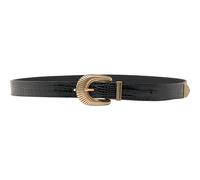 Wrangler Western Sun Belt Ceinture, Noir gaufré, 80 cm Femmes
