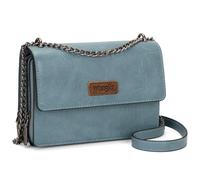 Wrangler WG149-236JN Sac à bandoulière tendance pour femme avec sangle en chaîne Bleu, Bleu éther