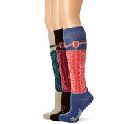 Wrangler Wild West Lot de 3 paires de chaussettes pour femme Bleu/kaki/marron, taille M