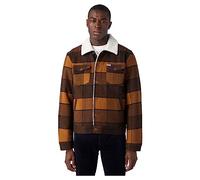 Wrangler Wool Trucker Jacket Veste, Jaune à Carreaux, L Hommes