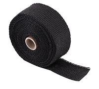 Wrap de tuyau d'échappement, 16FT noir isolation thermique élevée Wrap Wrap de tuyau d'échappement / ruban adhésif pour voiture / moto