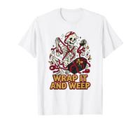 Wrap It and Weep Wrapped in Red Dark Humour Ruban de Noël T-Shirt