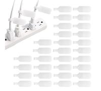 Wrap-It Storage Lot de 30 étiquettes de câble - Moyennes - Blanc - Étiquettes d'écriture sur cordon pour la gestion des câbles et l'organisateur pour appareils électroniques, ordinateurs et plus