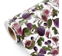 WRAPAHOLIC Mini rouleau de papier cadeau - 43,2 cm x 5 m - Motif figues d'été et feuilles botaniques pour l'été, anniversaire, mariage, fête prénuptiale
