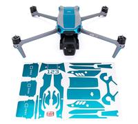 Wrapgrade Autocollant Compatible avec DJI Air 3S Accent Color (Caribbean Blue)