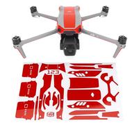 Wrapgrade Autocollant Compatible avec DJI Air 3S Accent Color (Super Red)