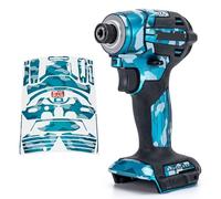 WRAPGRADE Autocollant personnalisé compatible avec DTD173 18V LXT (Caribbean Blue Dot Camo)