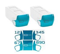 WRAPGRADE Film Autocollant Compatible avec DJI Mavic 4 Pro Deux Batteries (Caribbean Blue)