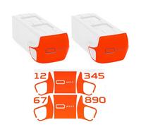 WRAPGRADE Film Autocollant Compatible avec DJI Mavic 4 Pro Deux Batteries (Neon Orange)