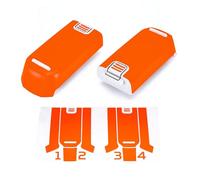WRAPGRADE Film Autocollant Compatible avec DJI Neo Deux Batteries (Neon Orange)