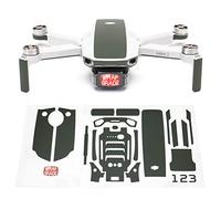 Wrapgrade Skin Ensemble d'autocollants Compatible avec DJI Mini 2 | Couleur d'accent (Army Green)