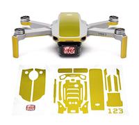 Wrapgrade Skin Ensemble d'autocollants Compatible avec DJI Mini 2 | Couleur d'accent (LIMONCINO Yellow)