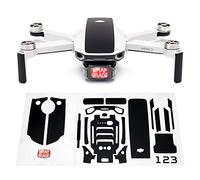 Wrapgrade Skin Ensemble d'autocollants Compatible avec DJI Mini 2 | Couleur d'accent (Stealth Black)