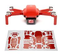 Wrapgrade Skin Ensemble d'autocollants Compatible avec DJI Mini 2 (Super Red)