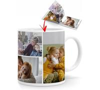 Wraplab Tasse Personnalisable, Mug Personnalisé, Cadeau Personnalisé, Cadeau Homme et Femme Original | Collage d'images, 1 à 10 Photos (1 photos)