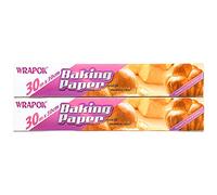 Wrapok papier cuisson antiadhésif Parchemin 80 Espace Liner pour moule à gâteau et biscuit ivoire