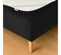 Wrappybag Cache-Sommier 90 x 200 avec Élastiques - Rénovez et Modernisez Votre Ancien Sommier - Cache sommier Noir - 6 Tailles Disponibles