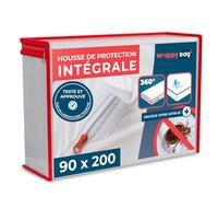 Wrappybag Housse de Matelas Imperméable - Housse Intégrale Anti-Punaise de Lit & Acarien - Alèse Protège Matelas sans Traitement Chimique - Surface Coton Doux & Confortable - 90x200x15 cm