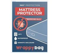 WRAPPYBAG Housse de Matelas Imperméable Intégrale Anti-Punaise de Lit & Acarien - Alèse Protège Matelas sans Traitement Chimique - pour Matelas 90x190 - 15 Tailles et hauteurs Disponibles
